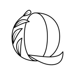 Floral Botanical Alphabet Vector Design