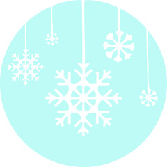 set of cute hand draw Christmas  cartoon of snow