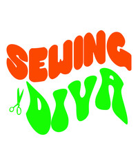 Sewing Diva Retro SVG