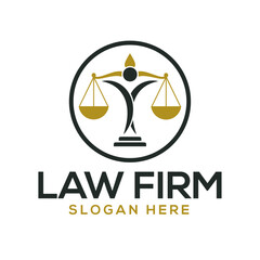 Creative and minimalist Law firm logo design.