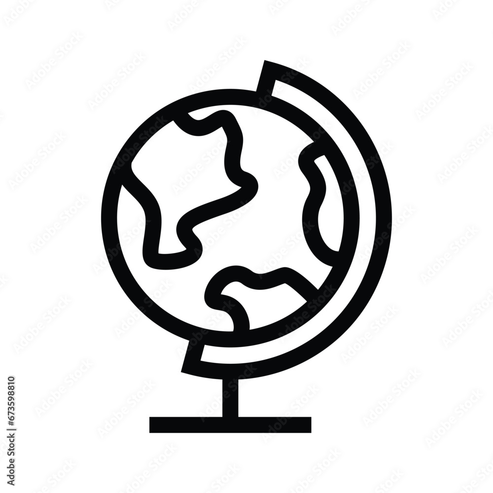 Canvas Prints World map geography vector icon