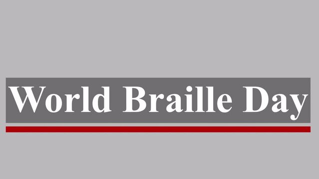 World Braille Day - News comp Lower third - 4k - Alpha