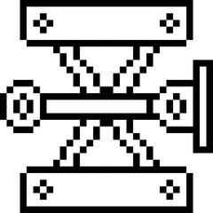 Jack, Car, Pixelart Art, Machine, Up Down Collection Set. 