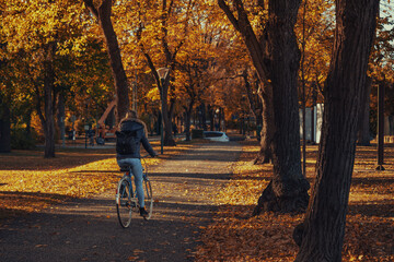 girl riding a bike in the park