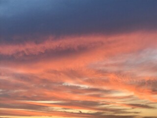 Naklejka na ściany i meble red sunset sky on a fine day in full frame shot