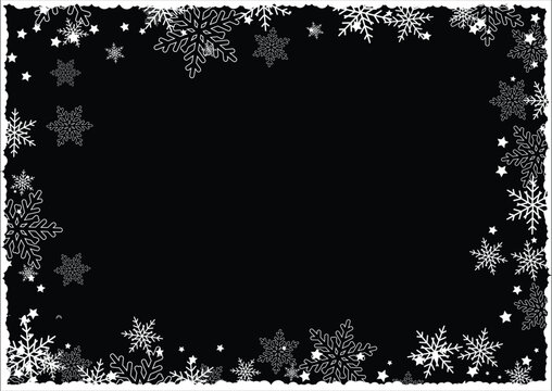 Christmas Snowflake Border Vector