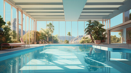 プールがある風景