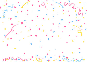カラフルな紙吹雪のイラスト