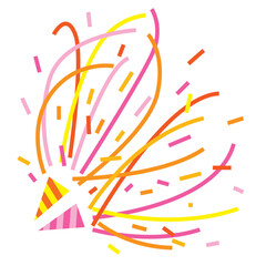 パーティクラッカーの明るくて賑やかなイメージ