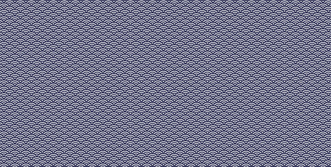 和柄背景素材ーシンプルな藍色の青海波