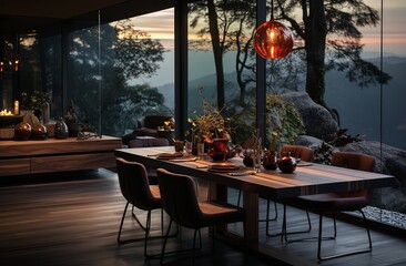 Interior of dining room