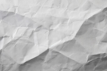 White Crumpled Paper Texture, Wrinkled Paper Texture