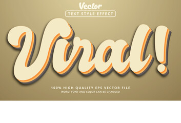Editable Text Effect, Text Viral style on classic text and vintage with layers text
