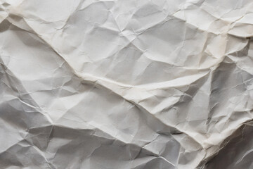 Obraz premium White Crumpled Paper Texture, Wrinkled Paper Texture