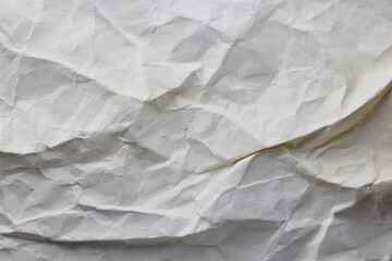 Fototapeta premium White Crumpled Paper Texture, Wrinkled Paper Texture