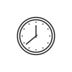 Clock time line icon