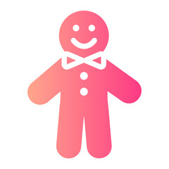 gingerbread man gradient icon