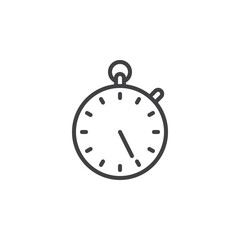 Stopwatch timer line icon
