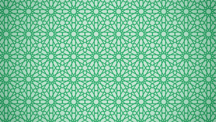 Green geometric islamic pattern
