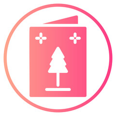 christmas card gradient icon