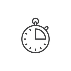 Stopwatch countdown line icon