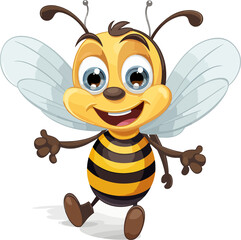 Funny Bee Illustration 