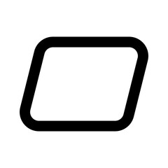 parallelogram line icon
