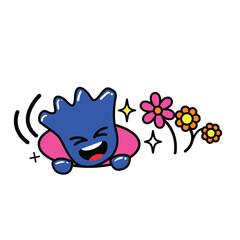 Fototapeta premium Kawaii Cartoon Character Peek a boo