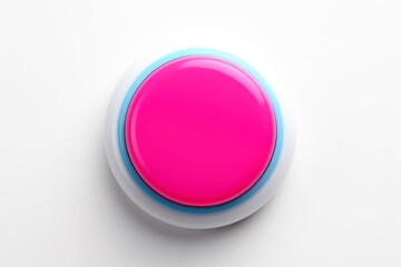Abstract high tech multicolor button on white background