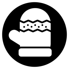 glove glyph icon
