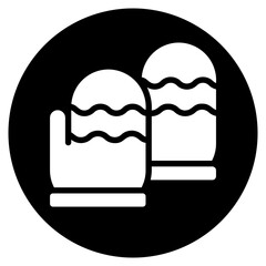 mittens glyph icon