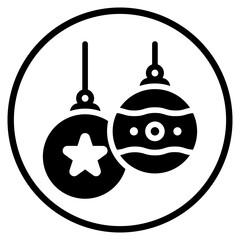 christmas balls glyph icon