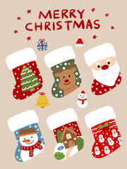 크리스마스 산타 루돌프 오너먼트 양말 선물 12월 겨울