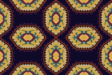 Ikat ethnic pattern seamless. seamless pattern. Design for fabric, curtain, background, carpet, wallpaper, clothing, wrapping, Batik, fabric, pillow, textile,card,pattern sty