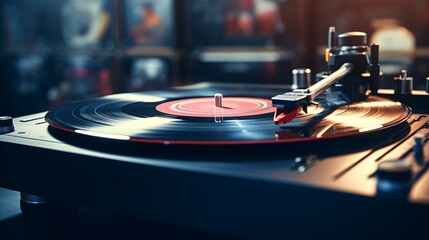 Obraz premium a record player with a record on it
