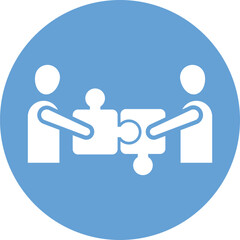 Partner, puzzle, teamwork icon