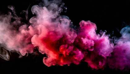 Fototapeta premium Colorful Smoke Against a Dark Background