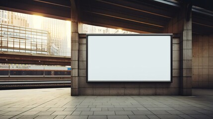 a large white screen in a building
