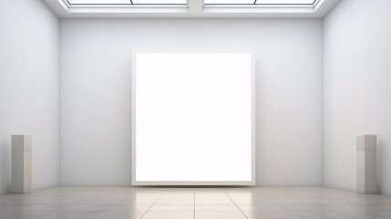 a white wall with a white square in the middle