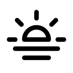 sunset line icon