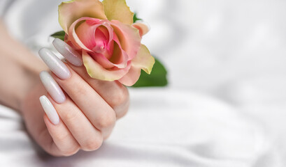 Obraz na płótnie Canvas Stylish trendy female manicure.