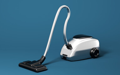 Vacuum cleaner model, home appliances, 3d rendering.