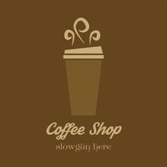 coffee quotes graphics, logos, labels and badges Vector illustration coffee shop logo template Cafe vector emblem. Cup of coffee icon