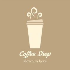 coffee quotes graphics, logos, labels and badges Vector illustration coffee shop logo template Cafe vector emblem. Cup of coffee icon