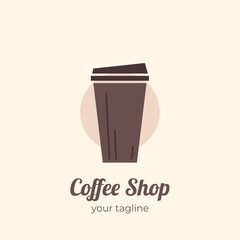 coffee quotes graphics, logos, labels and badges Vector illustration coffee shop logo template Cafe vector emblem. Cup of coffee icon