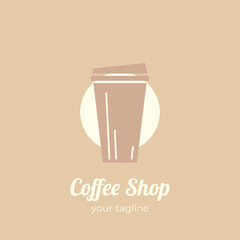 coffee quotes graphics, logos, labels and badges Vector illustration coffee shop logo template Cafe vector emblem. Cup of coffee icon