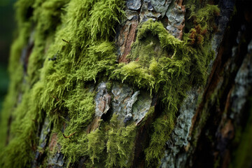 mossy tree bark background