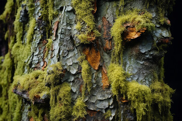 mossy tree bark background