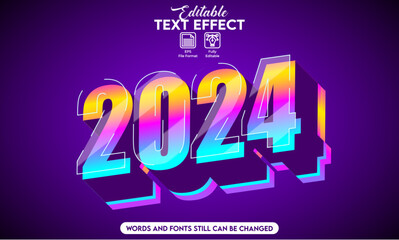 Editable text effect 2024 style