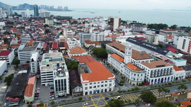 Bangunan UAB Building, Penang office of Khazanah Nasional. Aerial